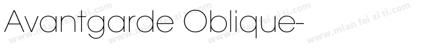 Avantgarde Oblique字体转换